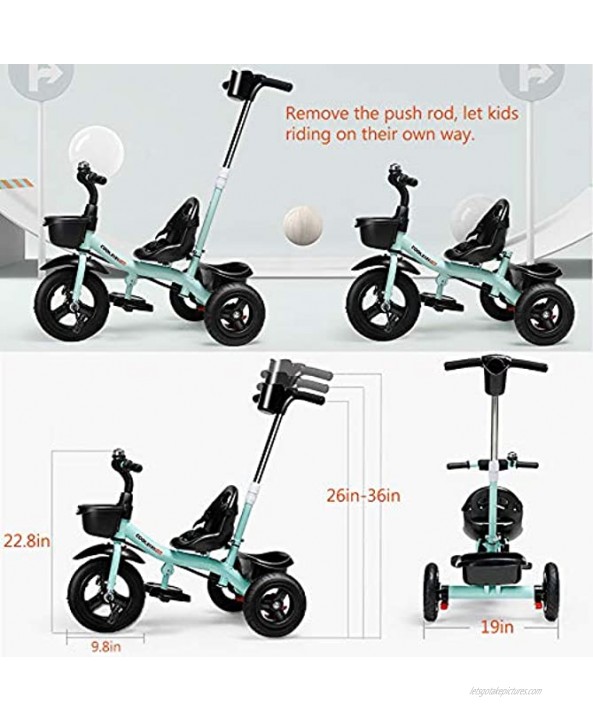 COOL-Series Kids Trike Toddlers Children Tricycle Stroller Trike 3 Wheel Pedal Bike 4-in-1 Parent Push for 1 2 3 4 5 6 Years Old Boys Girls Indoor & Outdoor with Storage Bin and Folding Pedals