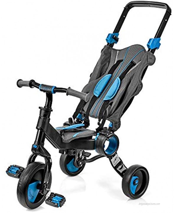 Galileo with Deluxe Canopy 3 in 1 Stroller Tricycle No Assembly Required Blue