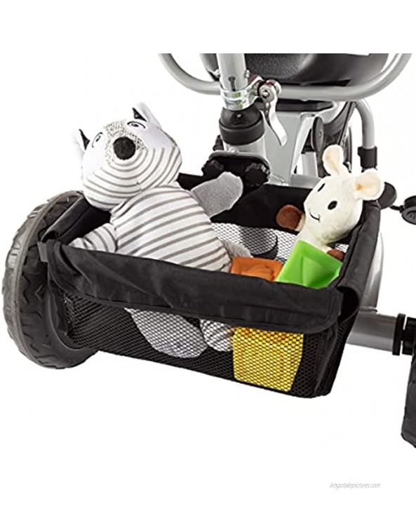 Lil' Rider 4-in-1 Tricycle Stroller – Multistage Convertible Trike for Toddlers and Babies to Learn to Ride with Push Bar and Removeable Canopy