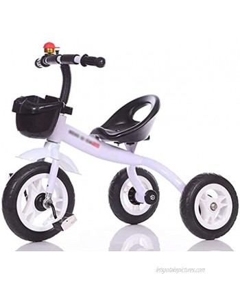 LIYANSHENGDQ Kids' Tricycles Kids Tricycle Adjustable Seat Children 3 Wheel Pedal Bike with Foam Tyres for 1-6 Years Kids and Toddlers,Purple Color : White