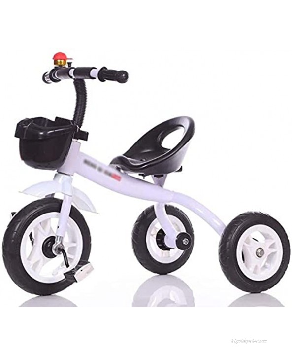 LIYANSHENGDQ Kids' Tricycles Kids Tricycle Adjustable Seat Children 3 Wheel Pedal Bike with Foam Tyres for 1-6 Years Kids and Toddlers,Purple Color : White