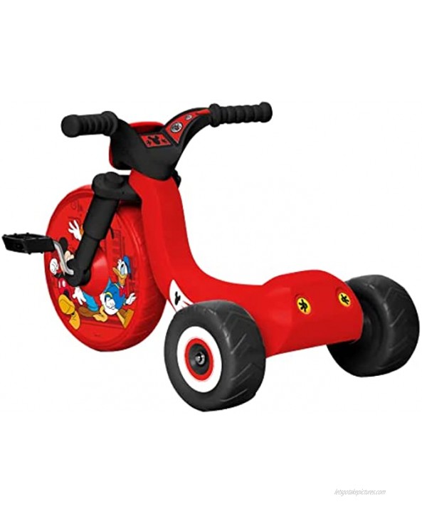 Mickey Mouse 10” Fly Wheels Junior Cruiser Ride-On Pedal-Powered Toddler Bike Trike Ages 2-4 for Kids 33”-35” Tall and up to 35 Lbs