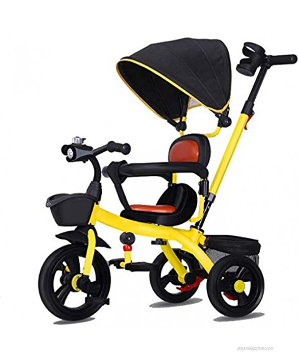 NUBAO Stroller Wagon Kids Trike Tricycle Pedal 3 Wheel Children Baby Toddler with Push Handle Removable Canopy Reversible Seat Color : A Over 1 Year Old Girl Gifts