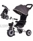 NUBAO Stroller Wagon Upgrade Children's Bicycle Fold Baby Bicycle Child Trolley with Safety Fence Foldable Outdoor Portable Tricycle Color : Gray Over 1 Year Old Girl Gifts