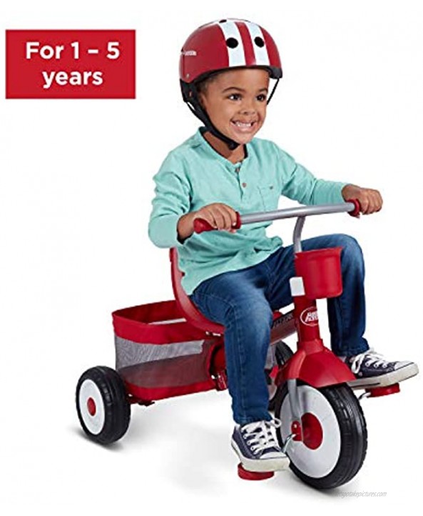 Radio Flyer 4-in-1 Stroll 'N Trike Toddler Trike Red Ages 1-5