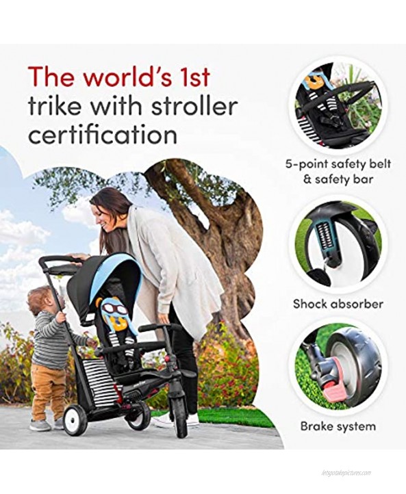 smarTrike STR5 Folding Toddler Tricycle for 1,2,3 Year Old 7 in 1 Multi-Stage Trike Squirrel