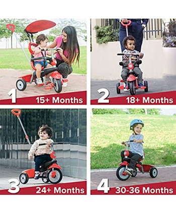 smarTrike Zoom Toddler Tricycle Push Bike – Adjustable Trike for Baby toddler infant Ages 15 Months to 3 Years