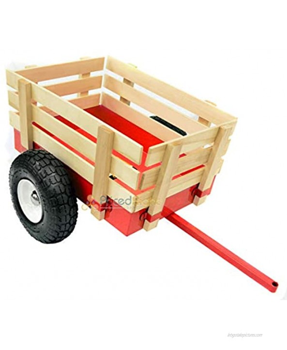 All Terrain Red Tricycle with Wagon Trike Set Pull Along Toy Outdoors Kids Pedal • DAR REN
