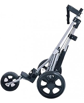 Golf Push Cart Foldable 3 Wheel Push Pull Cart Golf Trolley with Scoreboard Bag Golf Push Cart