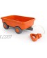 Green Toys Wagon Orange 4C Pretend Play Motor Skills Kids Outdoor Toy Vehicle. No BPA phthalates PVC. Dishwasher Safe Recycled Plastic Made in USA.  Orange,Green