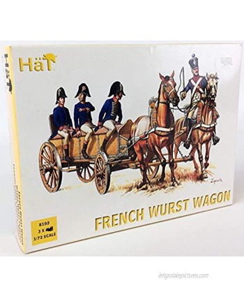 Napoleonic French Wurst Wagon 4 Figures 2 horses & Wagon 1 72 Hat