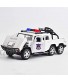 Nuoyazou 1:32 Alloy Police Car Sound Effect Toy Car Sound and Light 6-Wheel Pickup Police Car Model Pull Back 4-Door Openable Toy Car Metal Boxed Police Car Toy Car Child Gift