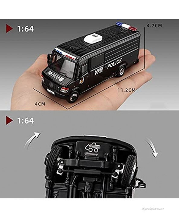 Nuoyazou Collection Ornaments Commemorative 1:64 Simulation Chinese Special Police Van Alloy Toy Car Boyfriend Gift Metal Shatter-Resistant Mini Boy Toy Car