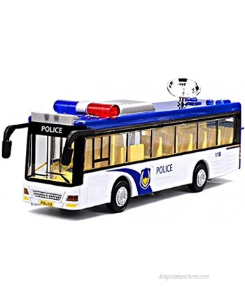 Nuoyazou Police Car Car Toy Bus Bus Children Toy Car Alloy Police Car Bus Toy Sound and Light Inertia Anti-Fall Metal Toy Car