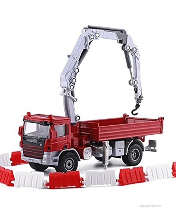 Nuoyazou Red Metal Anti-Fall Dump Truck Boy Alloy Truck Crane Transporter Model Toy Children's Construction Truck Toy Gift