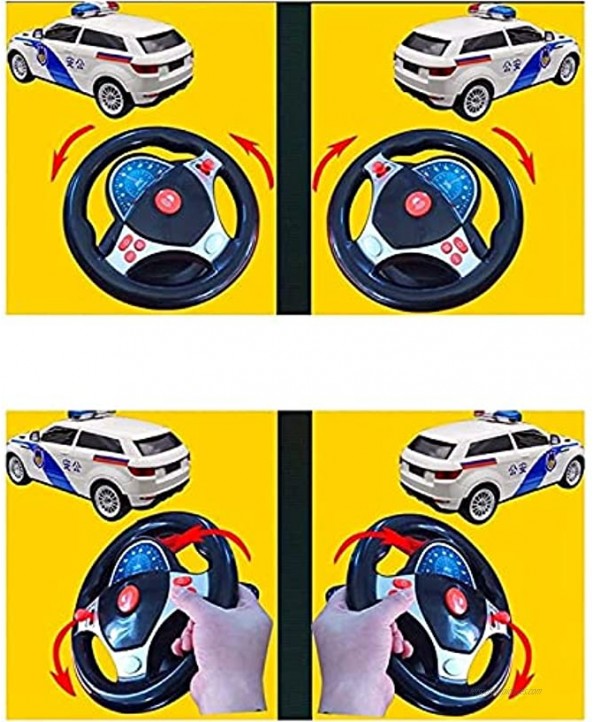 Nuoyazou Remote Control Cars Resistant Remote Police Car Large Public Security Car to Fall with Battery Rechargeable Off-Road Vehicle Children's Toy Model Steering Wheel Model Police Car