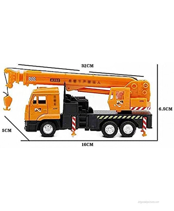 Nuoyazou Truck Crane Model Simulation Crane Boom Truck Metal Anti-Fall Toy Car Gift Alloy Sound and Light Pull Back Car Urban Engineering