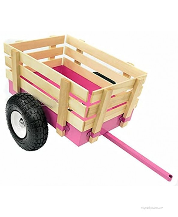 Pink Tricycle with Wagon Set Pull Along Trike Toy Outdoors Kids Exercise Valley • DAR REN