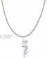 Rembrandt Charms 14K White Gold Amish Wagon Charm on a 16 18 or 20 inch Rope Box or Curb Chain Necklace
