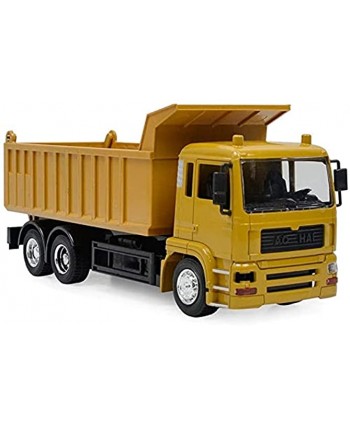RENFEIYUAN 2.4G Alloy Remote Control Dump Truck Truck Simulation Engineering Vehicle OneClick Demonstration of Sound and Light Music Transport Vehicle Model Toy Car Child excavators Toys