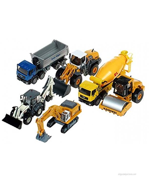 RENFEIYUAN Alloy Engineering Car Model Set Excavator Bulldozer Roller Dump Mixer 6 Set Combination Children's Toy Gift Adult Ornaments excavators Toys