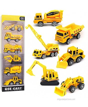 RENFEIYUAN Alloy Truck Toy Excavator Construction Vehicle Model Car Set Boys Kids Gift Age 3 4 5 Years excavators Toys