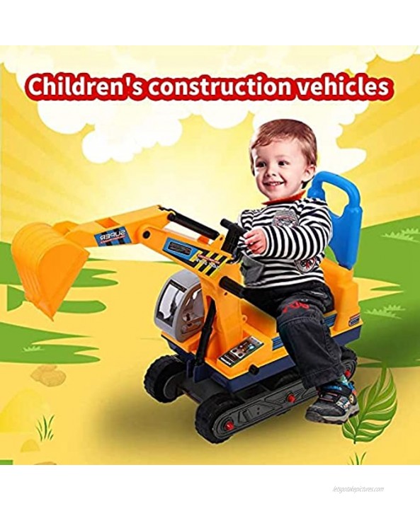 RENFEIYUAN Excavator Toy Large for Children Children Excavator with Safety Helmet and Shovel Controllable Toy Excavator Ridable for Children excavators Toys