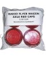 Wagon Parts AXLE CAPS 0.50" New RED CAPS with Instructions • DAR REN