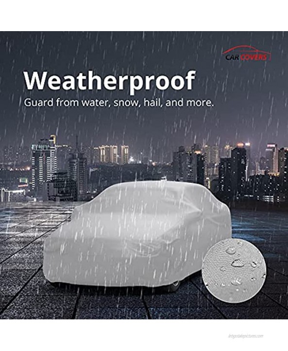 Weatherproof Car Cover Compatible with 2009-2012 Audi A4 Wagon Comparable to 5 Layer Cover Outdoor & Indoor Rain Snow Hail Sun Theft Cable Lock Bag & Wind Straps