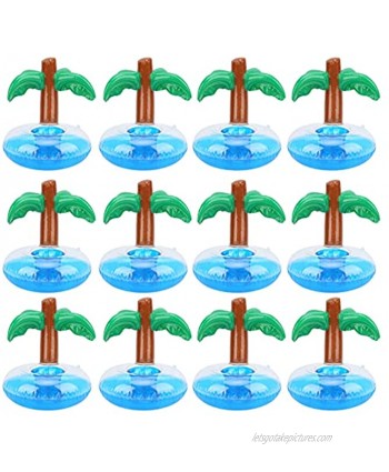 01 Pool Drink Holder Inflatable Drink Holder Safe and Eco‑Friendly with 12 Pcs for Swimmer for Swimming Pool or Beach Parties