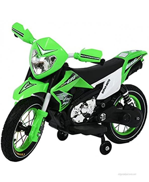 6V Children's Electric Battery-Powered Motorcycle Riding with Training Wheels