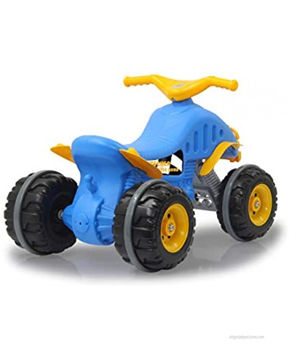 Jamara 460575 Little Quad Ride Blue-Made of Robust Plastic Trailer Hitch Ultra-Grip Rubber Ring on Wheels