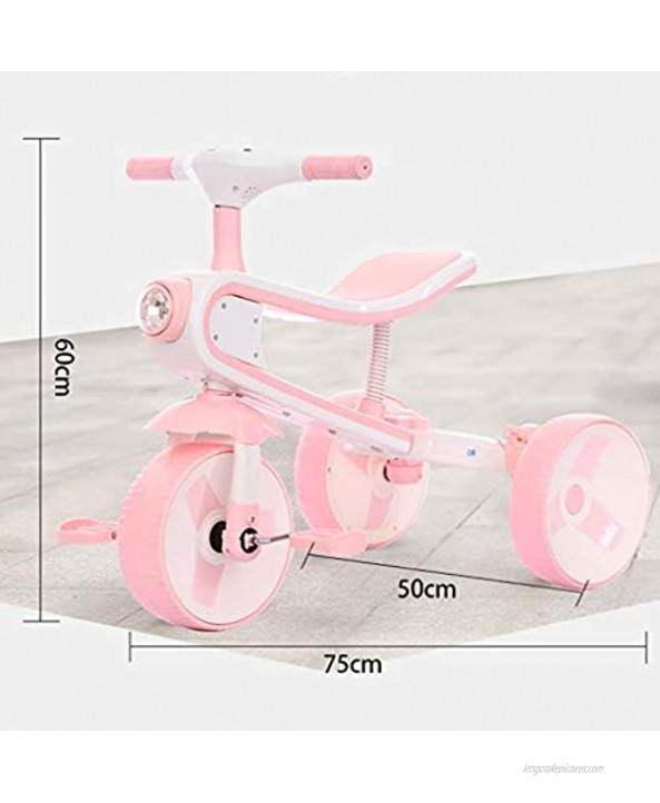 Kids' Tricycle Trikes,Children's Bicycle 3-6 Years Old Folding 2 in 1 Baby Scooter with Music Lights Girl Boy