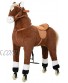 UP6Per Riding Toys Horse Riding Toy Ride-on Walking Rolling Kids Horse with Easy Rolling Wheels Soft Huggable Body 35.5 inch Large Size for Kids 5-12 Years Ride on Horse