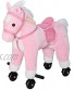 UP6Per Riding Toys Pink Plush Horse Toy 22 inch Rocking Horse Walking Toddler Riding Toy Animal Rocker Pink Pony Ride on Plush with Wheels & Sound Ride on Horse