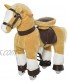 UP6Per Riding Toys Plush Horse Toy Large Size Ride-on Walking Rolling Kids Horse with Easy Rolling Wheels Soft Huggable Body for Kids 3-8 Years Ride on Horse